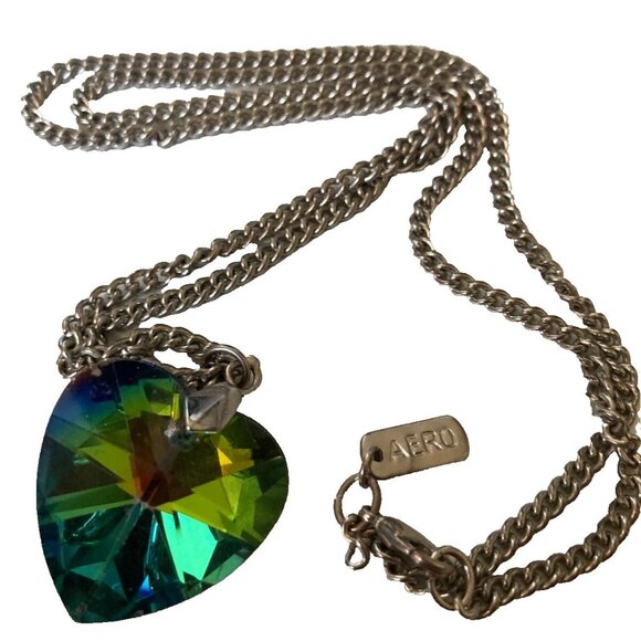 Lot of 3 Aeropostale Silver Tone Heart Charms Pendant Necklace Heart preloved - Picture 2 of 8